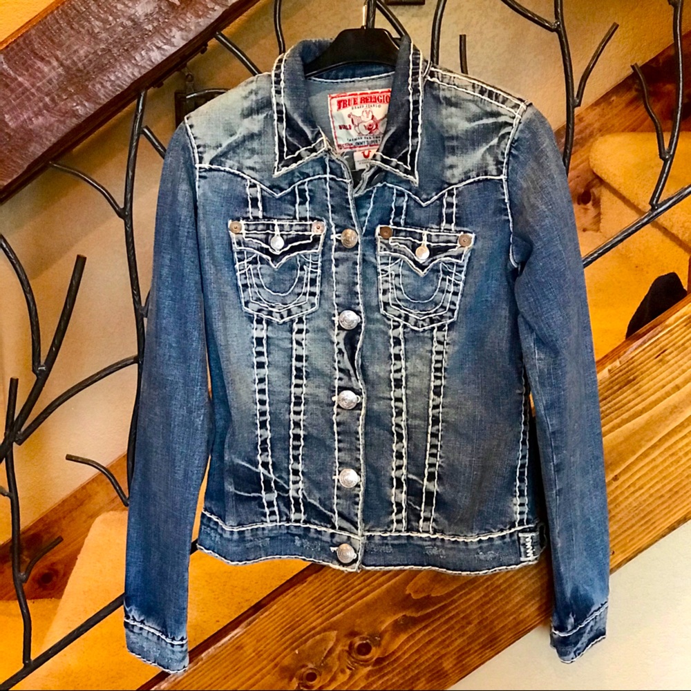 True Religion Denim Jean Jacket Large